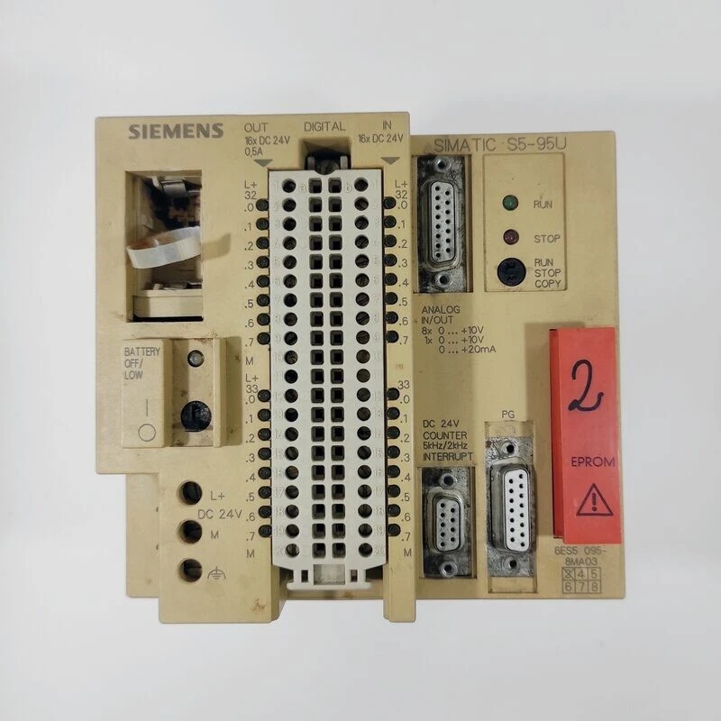 ▀▄▀▄▀ SIEMENS S5 SIMATIC S5-95U - 6ES5 095-8MA03 — S5 95U - 6ES5095-8MA03 - Immagine 1 di 2
