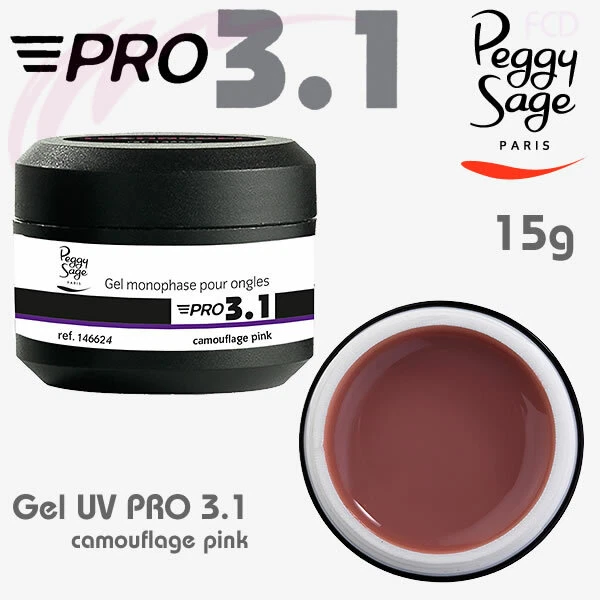Peggy Sage Gel UV Pro 3 In 1 Monofase Per Unghie 146624 Camouflage Pink 15Gr - Immagine 1 di 1
