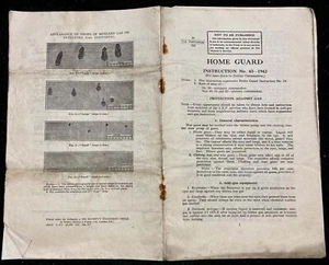1942 Jan. scarce HOME GUARD Instruction No 43 PROTECTION AGAINST GAS. 24p.p. - Picture 1 of 1