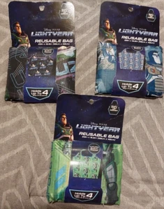 Nuovo set di 3 sacchetti riutilizzabili Disney Pixar Buzz Lightyear -3805 - Foto 1 di 12