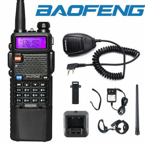 Baofeng UV-5R Walkie Talkies Two-way Radio Dual Band VHF UHF Long Range+Hand Mic