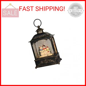 GenSwin Christmas Snowman Snow Globe Lantern Battery Operated Water Swirling Gli - Picture 1 of 2