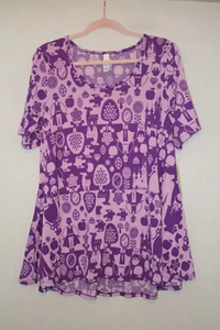 NUEVA CON ETIQUETAS LuLaRoe Disney Camiseta Perfecta Talla L Blancanieves Oscura y Púrpura Claro - Imagen 1 de 4