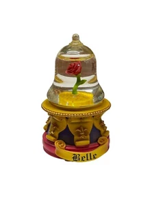 Disney Cute Princess Belle Beauty and The Beast Rose Figure Mini Snow Globe Dome - Picture 1 of 4