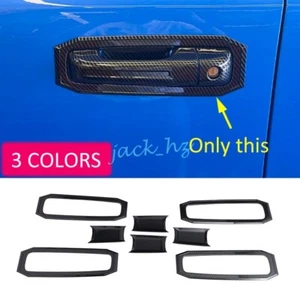 Door Handle Surrounds Trims Style For 2019+ Ram 1500 Chrome/Black/Carbon Fiber - Picture 1 of 10