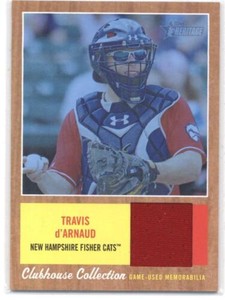 2011 Topps Heritage Minor League Clubhouse Collection Relics Blue Tint #TD Travi