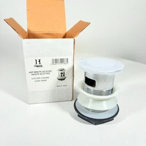 Slotted Waste Mini Plug Push ASP Chrome Alliance Push Button Basin Waste 10909R - Picture 1 of 3