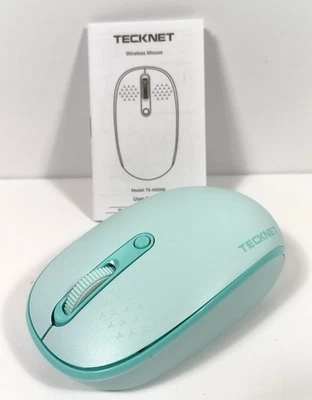 Tecknet Wireless Quite Mouse TK-MS006 Light Teal Beautiful New Open Box - Image 1 of 4