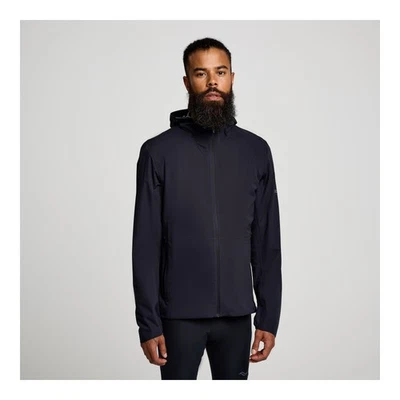 Chaqueta impermeable Saucony para hombre Hurricane negra ropa S Foto 1 de 4