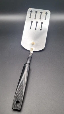 Ekco Hoja Larga 11.5” Espátula Turner Aleta Mango Negro Cromado Ecko Foto 1 de 4