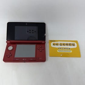 Nintendo 3DS Flame Red Handheld Console System CTR001 Mint Condition Barely Used