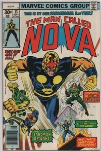 Nova 13 Marvel Comics 1977 30 Cent Newsstand 3.0 GD/VG Signed Wolfman Buscema - Picture 1 of 20