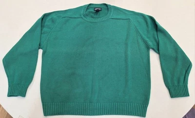 Suéter Vintage Lands End Para Hombre Talla XXL Verde Peso Pesado Algodón EE. UU. Foto 1 de 4