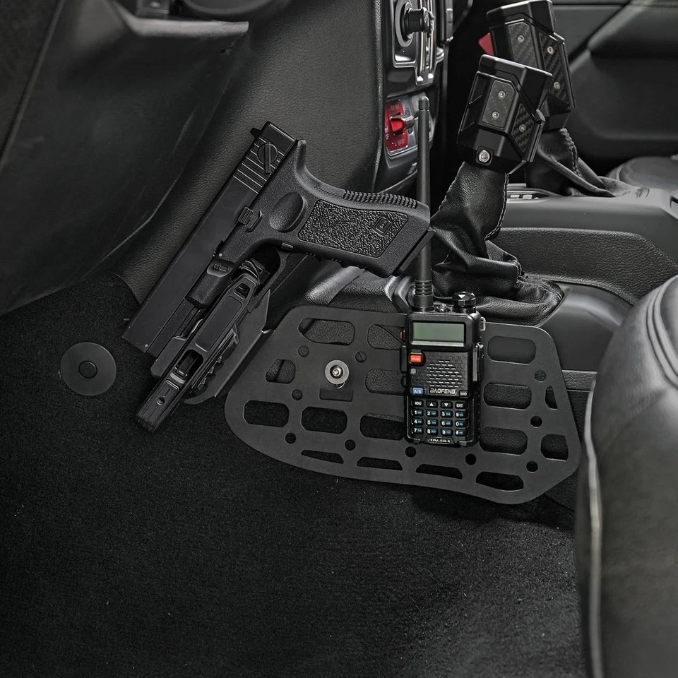 Para Jeep Wrangler JL 2018-2024 consola central pistola de metal funda panel Molle Foto 1 de 4