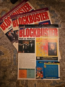 3 BLOCKBUSTER Video News & Previews Newsletter April Sept 1995  - Picture 1 of 2