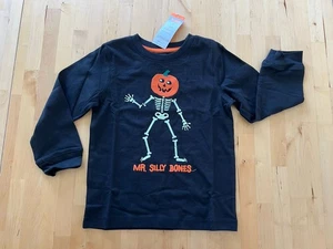 NWT Gymboree Halloween Mr Silly Bones Glow In The Dark LS Tee Unisex 3T - Picture 1 of 1