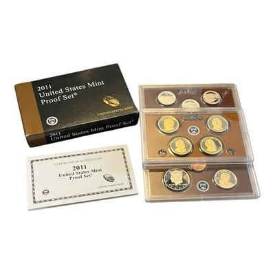 2011 US Mint Proof Set 14-Coin Complete w/ Box & COA - Image 1 of 2