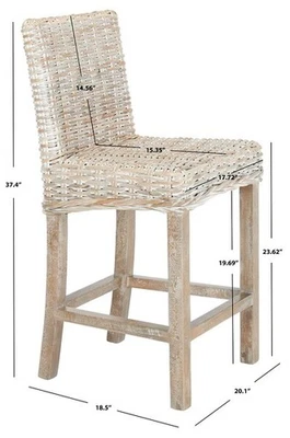 TABURETE MOSTRADOR SAFAVIEH TOBIE RATÁN, Precio reducido 2172771113 BST6501B Foto 1 de 4