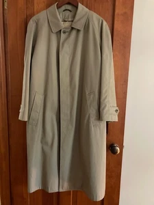 Mens Khaki Raincoat, Removable Wool Liner,38/Medium, Newport Harbor, Made in USA - Picture 1 of 8