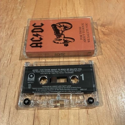 AC/DC  - For Those About To Rock ... CASSETTE TAPE 1994 US remaster guns n roses - Imagem 1 de 3