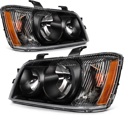 Conjunto de faros carcasa negra izquierda+derecha para Toyota Highlander 2001-2007 Foto 1 de 4