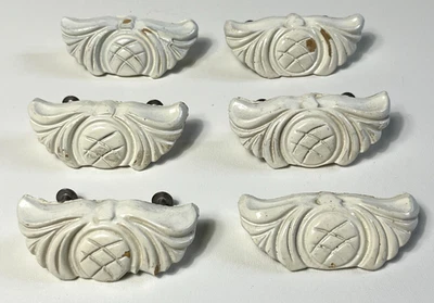 Vintage Hand Carved Dresser Handles Wooden Drawer Pulls Lot of 6 + Extras - Image 1 of 4