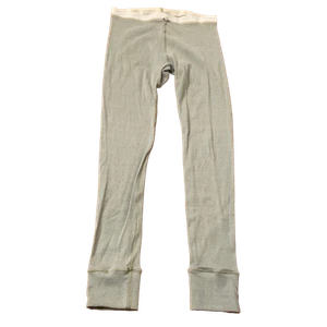 NEW SKIMS Logo Pointelle Cotton Rib Leggings Mineral Sage Green Size 8 Girls - Picture 1 of 4