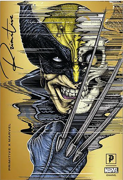 PEGATINA HOLOGRAMA LÁMINA WOLVERINE PRIMITIVA (paquete de 2) Foto 1 de 1