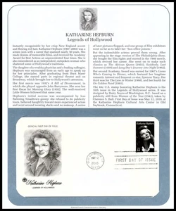 2010 Katherine Hepburn 44c Sc 4461 FDC PCS Hollywood Legend Actress Icon Star - Picture 1 of 1