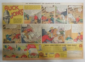 Post Cereal Ad: Buck Jones Cowboy Prizes Premiums from 1930's 11 x 15 inches - Picture 1 of 1