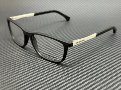 EMPORIO ARMANI EA3069 5063 Goma Negra Hombre 55 mm Anteojos Foto 1 de 4