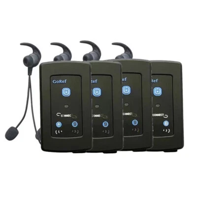 4 User Full Duplex Bluetooth Football Soccer Referee Intercom Headphone Kit - Image 1 of 4