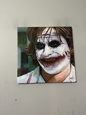 Joker Heath Ledger Dark Knight 18"x18 Pop Art Painting Chris Cargill