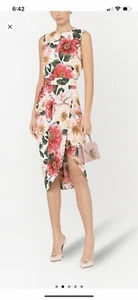 Ladies High Waist Floral Skirt Multi/Green Size Large - Picture 1 of 8