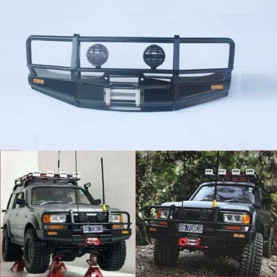 Upgrade Metal Front Bumper for 1/10 RUN80 RC Crawler Off-Road LC80 Pajero Body - Image 1 of 4