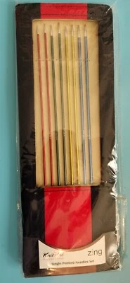 Juego de agujas de tejer Knit Pro KP47406 Zing de un solo extremo 8 pares en estuche con cremallera Foto 1 de 2