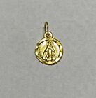 14 Karat Yellow Gold Our Lady of Miracles "Virgen Milagrosa" 8mm Baby Medal