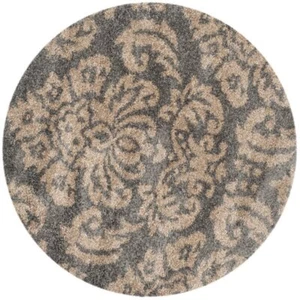 Safavieh Florida Shag 4' Round Power Loomed Rug - Picture 1 of 6