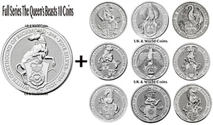 The Queen's Beasts Silver Bullion 2oz Coins Complete Series Lion to Greyhound - Picture 1 of 12