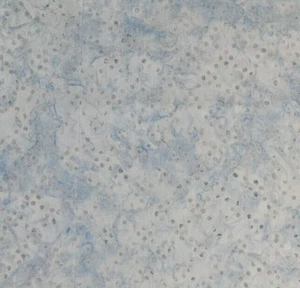 Premium Indonesian BATIK Fabric Dots Blue Gray Cotton HALF  YARD BTHY - Picture 1 of 2