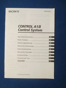 SONY CONTROL A1 II SYSTEM OPERATING MANUAL FACTORY ORIGINAL MULTI LANGUAGE - Picture 1 of 1