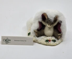 Charming Tails Mackenzie's Holiday Hat Mouse Figurine 98/202 Fitz Floyd - Picture 1 of 6