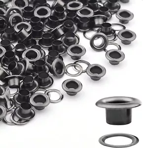 100 Sets Metal Grommets Eyelets with Washers Kit for Leather Repair Tarp Canvas - Picture 1 of 34