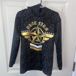 Phat Farm kids hoodie size 6 black gold - Picture 1 of 10