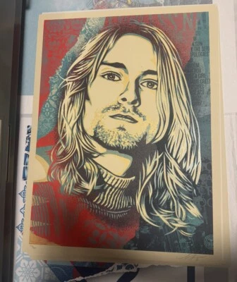 Shepard Fairey — KURT COBAIN Signed & Number — MINT Art Print OBEY GIANT L/E 650 - Image 1 of 3