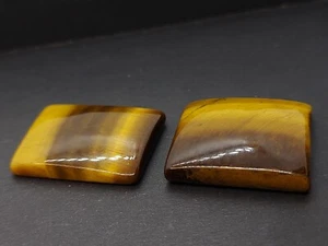 2 cabujones cuadrados ojo de tigre - cabujón ojo de tigre natural suelto 53,10 CTS  - Imagen 1 de 10