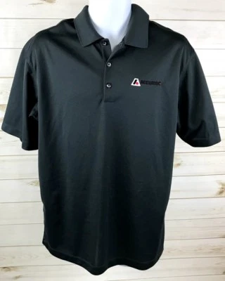 Camisa polo Nike Golf Dri-Fit para hombre informal talla mediana negra Accuride usada en excelente estado A1417 Foto 1 de 4