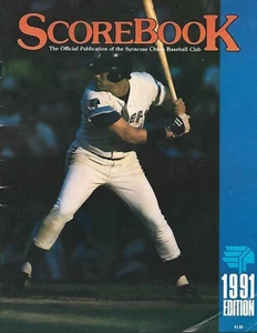SYRACUSE CHIEFS 1991 SCOREBOOK TORONTO BLUE JAYS AAA MINOR LEAGUE BELL HENTGEN - Picture 1 of 1