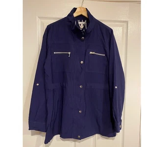 W.Lane  Cloth Navy Jacket  Drawstring Waist Size 14 - Picture 1 of 7