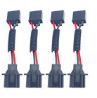4Pcs H13 9008 Male to H4 9003 Female Wiring Harness LED socket plug connector
